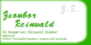 zsombor reinwald business card